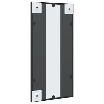 vidaXL Nástěnné zrcadlo černé 30 x 60 cm obdélník železo