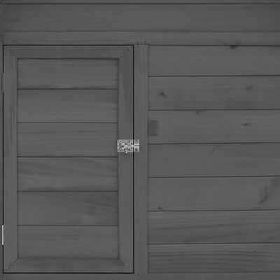 vidaXL Kurník šedý a bílý 152 x 96 x 110 cm masivní jedlové dřevo