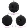 vidaXL Sada v&aacute;nočn&iacute;ch ozdob XXL 4 pcs Čern&aacute; Plast