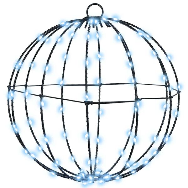 vidaXL Koule 2 pcs Studen&aacute; b&iacute;l&aacute; 31,5 x 31,5 x 32 cm kov