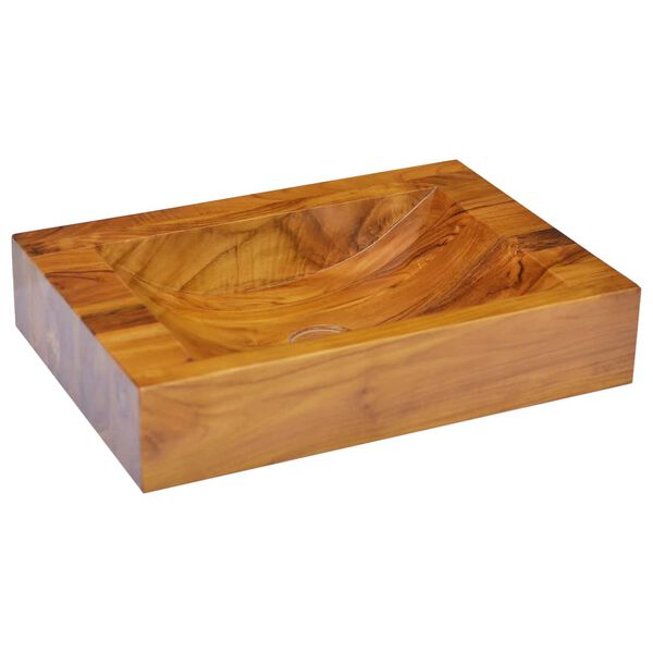 vidaXL Umyvadlo masivn&iacute; teak 50 x 35 x 10 cm