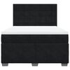 vidaXL Box spring postel s matrac&iacute; čern&aacute; 160x200 cm samet