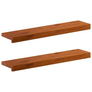 vidaXL Parapety 2 ks Hněd&aacute; 70 x 15 x 2 cm Masivn&iacute; dubov&eacute; dřevo