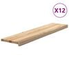 vidaXL N&aacute;&scaron;lapy na schody 12 ks neo&scaron;etřen&eacute; 110x25x2 cm masivn&iacute; dub
