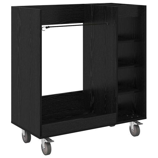 vidaXL Golfov&aacute; skř&iacute;ň s kolem Jednobarevn&yacute; Čern&yacute; dub 90 x 45 x 98 cm