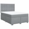 vidaXL Box spring postel s matrac&iacute; světle &scaron;ed&aacute; 140 x 200 cm textil