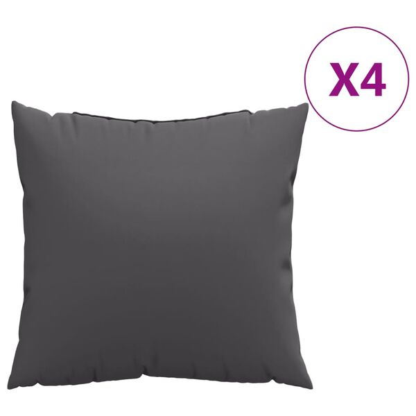 vidaXL Pol&scaron;t&aacute;ře na pohovku 4 ks antracitov&eacute; 60 x 60 cm textil