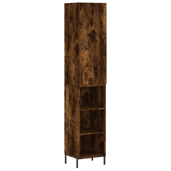 vidaXL Skř&iacute;ň highboard kouřov&yacute; dub 34,5 x 34 x 180 cm kompozitn&iacute; dřevo