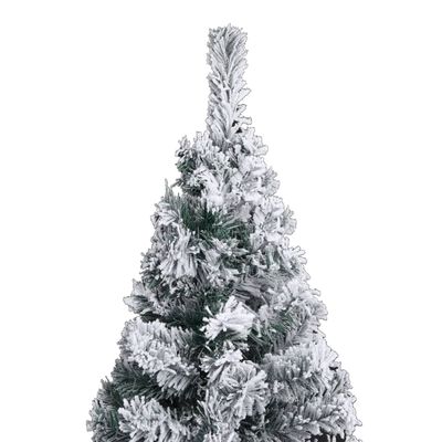 vidaXL Úzký umělý vánoční stromek s LED a sadou koulí zelený 150 cm