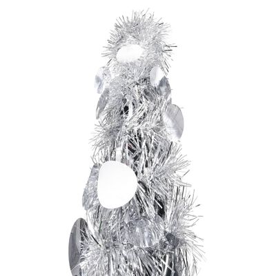 vidaXL Pop-up umělý vánoční stromek stříbrný 120 cm PET