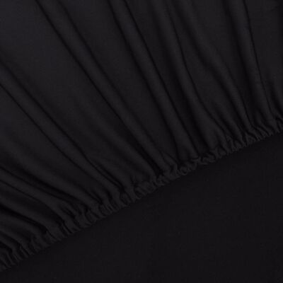 vidaXL Strečový potah na pohovku, černý polyesterový žerzej