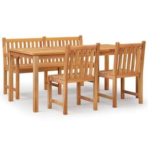vidaXL 4d&iacute;ln&yacute; zahradn&iacute; j&iacute;deln&iacute; set masivn&iacute; teakov&eacute; dřevo