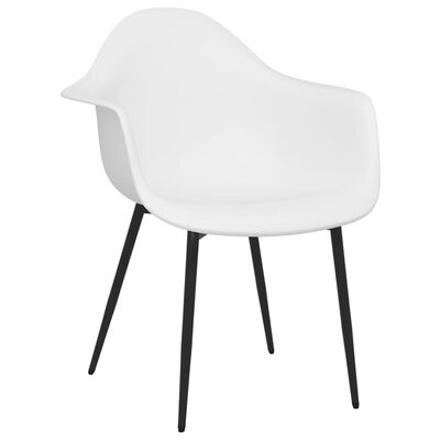 vidaXL Jídelní židle 2 ks bílé PP