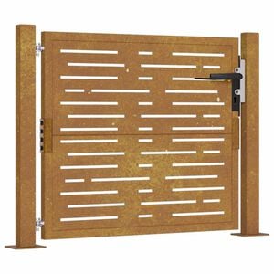 vidaXL Zahradn&iacute; branka 100 x 75 cm z cortenov&eacute; oceli, čtvercov&yacute; design