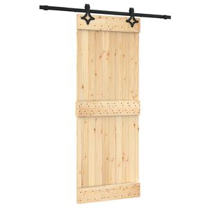 vidaXL Posuvn&eacute; dveře 80 x 210 cm Masivn&iacute; borov&eacute; dřevo (neupraven&eacute;)