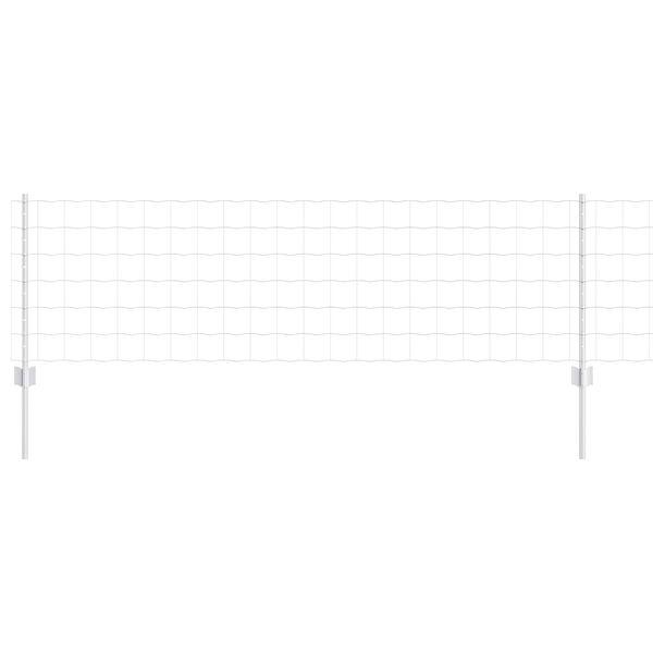 vidaXL Plot s sloupkem Stř&iacute;brn&aacute; 0,6 x 25 m Ocel