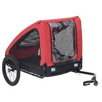 vidaXL Vozík za kolo pro psa červený a černý