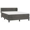 vidaXL Box spring postel s matrac&iacute; tmavě &scaron;ed&aacute; 140x200 cm samet