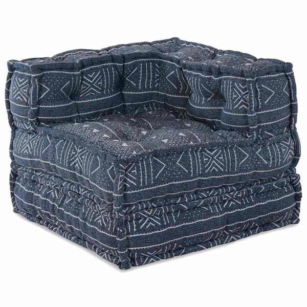 vidaXL Modulární Rohová Pohovka Indigo Potisk 70 x 70 x 56 cm textil