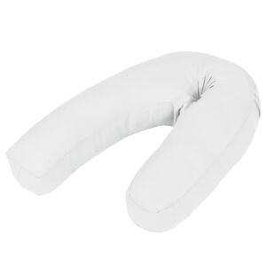 vidaXL Těhotensk&yacute; pol&scaron;t&aacute;ř ve tvaru p&iacute;smene J 54 x (36&ndash;43) cm b&iacute;l&yacute;