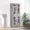 vidaXL Skř&iacute;ň highboard betonově &scaron;ed&aacute; 69,5x34x180 cm kompozitn&iacute; dřevo