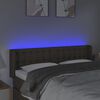 vidaXL Čelo postele s LED taupe 147 x 16 x 78/88 cm textil