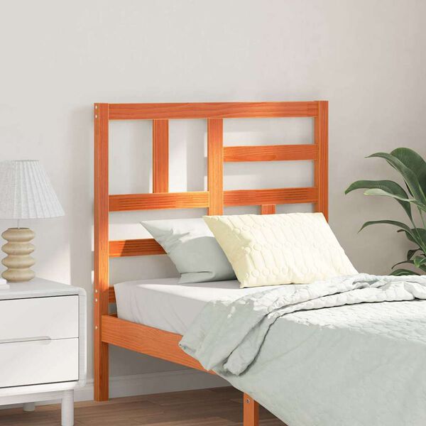 vidaXL Čeln&iacute; deska postele s čelo Voskově hněd&aacute; 80,5 x 4 x 104 cm