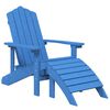 vidaXL Zahradn&iacute; křeslo Adirondack s podnožkou HDPE akvamar&iacute;nov&eacute;