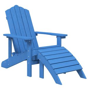 vidaXL Zahradn&iacute; křeslo Adirondack s podnožkou HDPE akvamar&iacute;nov&eacute;