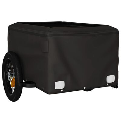 vidaXL Přívěsný vozík za kolo černý a zelený 30 kg železo