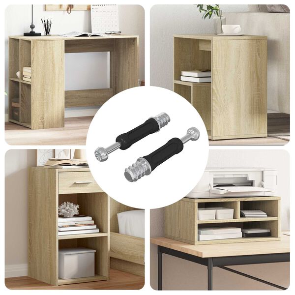 vidaXL Cam lock &scaron;roub 2 pcs Stř&iacute;brn&aacute; a čern&aacute; M6 x 40 mm Kov