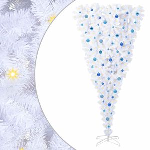 vidaXL Uměl&yacute; v&aacute;nočn&iacute; stromeček s stojanem B&iacute;l&aacute; 240 cm PVC a Ocel
