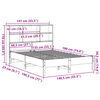 vidaXL Postel s knihovnou bez matrace 135 x 190 cm masivn&iacute; borovice