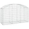 vidaXL Klenut&yacute; gabionov&yacute; ko&scaron; 150 x 50 x 80/100 cm pozinkovan&eacute; železo