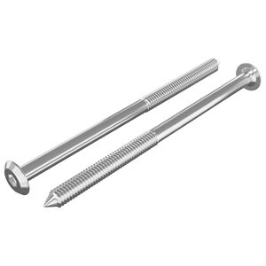 vidaXL N&aacute;bytkov&eacute; &scaron;rouby 2 pcs Stř&iacute;brn&aacute; M6 x 100 mm Ocel