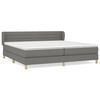 vidaXL Box spring postel s matrac&iacute; tmavě &scaron;ed&aacute; 200x200 cm textil
