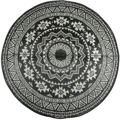 Esschert Design Venkovní koberec černobílý 180 cm OC18