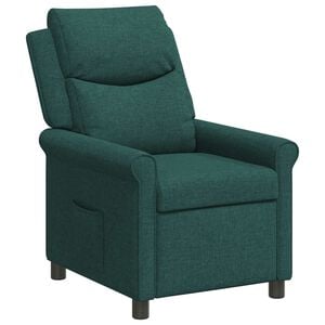 vidaXL Polohovac&iacute; křeslo Tmavě zelen&aacute; 69 x 93 x 102 cm Textil