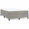 vidaXL R&aacute;m postele s boxspringem světle &scaron;ed&yacute; 140 x 190 cm samet