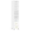 vidaXL Skř&iacute;ň highboard b&iacute;l&aacute; s vysok&yacute;m leskem 34,5x34x180 cm kompozit