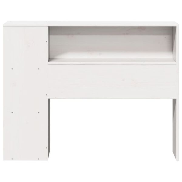 vidaXL Čelo postele s &uacute;ložn&yacute;m prostorem b&iacute;l&eacute; 100 cm masivn&iacute; borovice