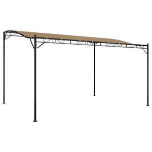 vidaXL Stř&iacute;&scaron;ka taupe 4 x 3 m 180 g/m&sup2; textil a ocel