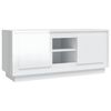 vidaXL TV skř&iacute;ňka b&iacute;l&aacute; s vysok&yacute;m leskem 102x35x45 cm kompozitn&iacute; dřevo
