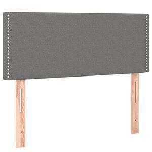 vidaXL Čelo postele tmavě &scaron;ed&eacute; 90x5x78/88 cm textil