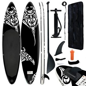 vidaXL Nafukovac&iacute; SUP paddleboard s př&iacute;slu&scaron;enstv&iacute;m 305x76x15 cm čern&yacute;