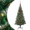 vidaXL Uměl&yacute; osvětlen&yacute; v&aacute;nočn&iacute; stromeček Zelen&aacute; 120 cm PVC a kov
