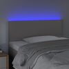 vidaXL Čelo postele s LED šedé 100x5x78/88 cm umělá kůže