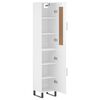 vidaXL Skř&iacute;ň highboard b&iacute;l&aacute; s vysok&yacute;m leskem 34,5x34x180 cm kompozit