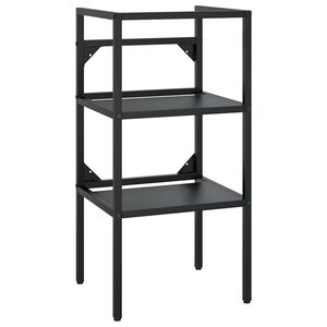 vidaXL Koupelnov&yacute; reg&aacute;l pod umyvadlo čern&yacute; 40 x 38 x 83 cm železo