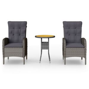 vidaXL 3d&iacute;ln&yacute; zahradn&iacute; bistro set polyratan &scaron;ed&yacute;